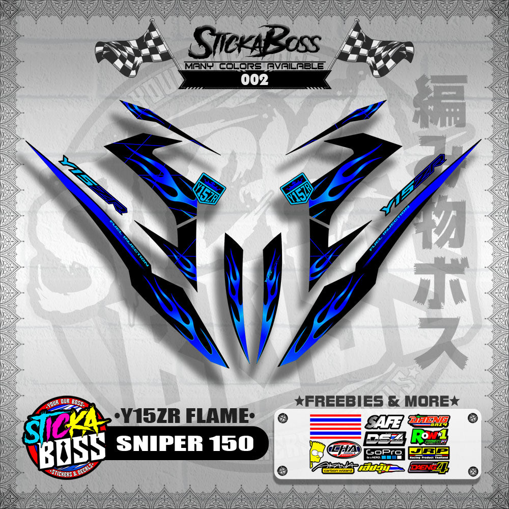 SNIPER 150 DECALS ( Y15ZR FLAME )【WITH FREEBIES】
