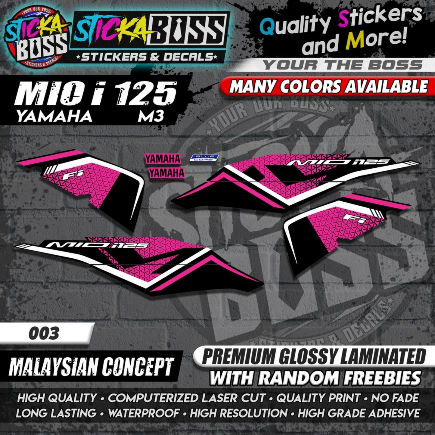 Mio i 125 Stock Decals M3 (Malaysian Concept)【WITH FREEBIES】