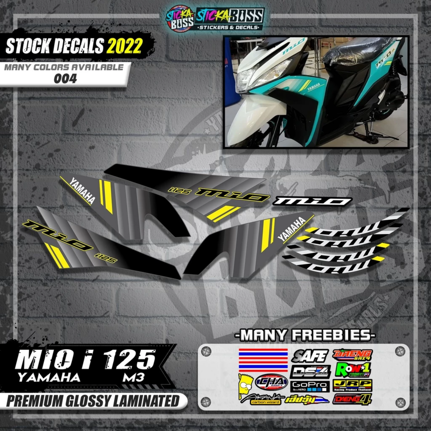 MIO I 125 M3 STOCK DECALS ( 2022 DESIGN )【WITH FREEBIES】