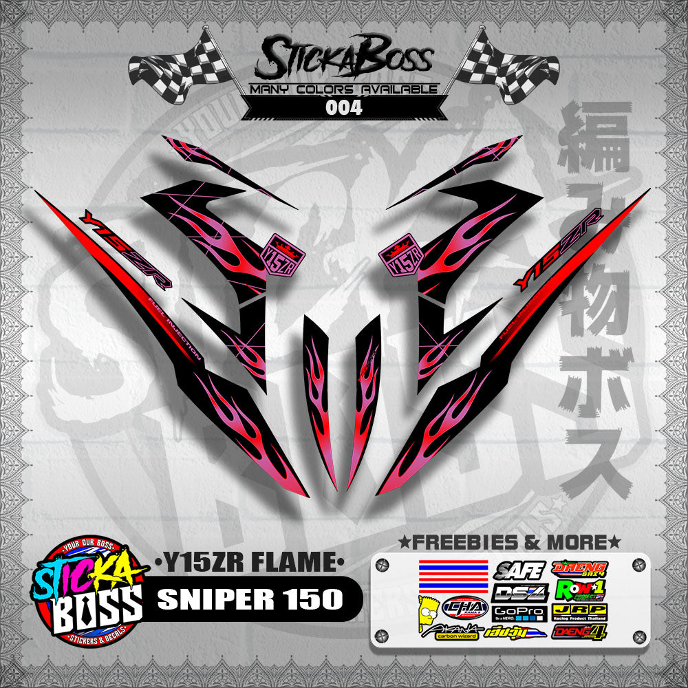 SNIPER 150 DECALS ( Y15ZR FLAME )【WITH FREEBIES】