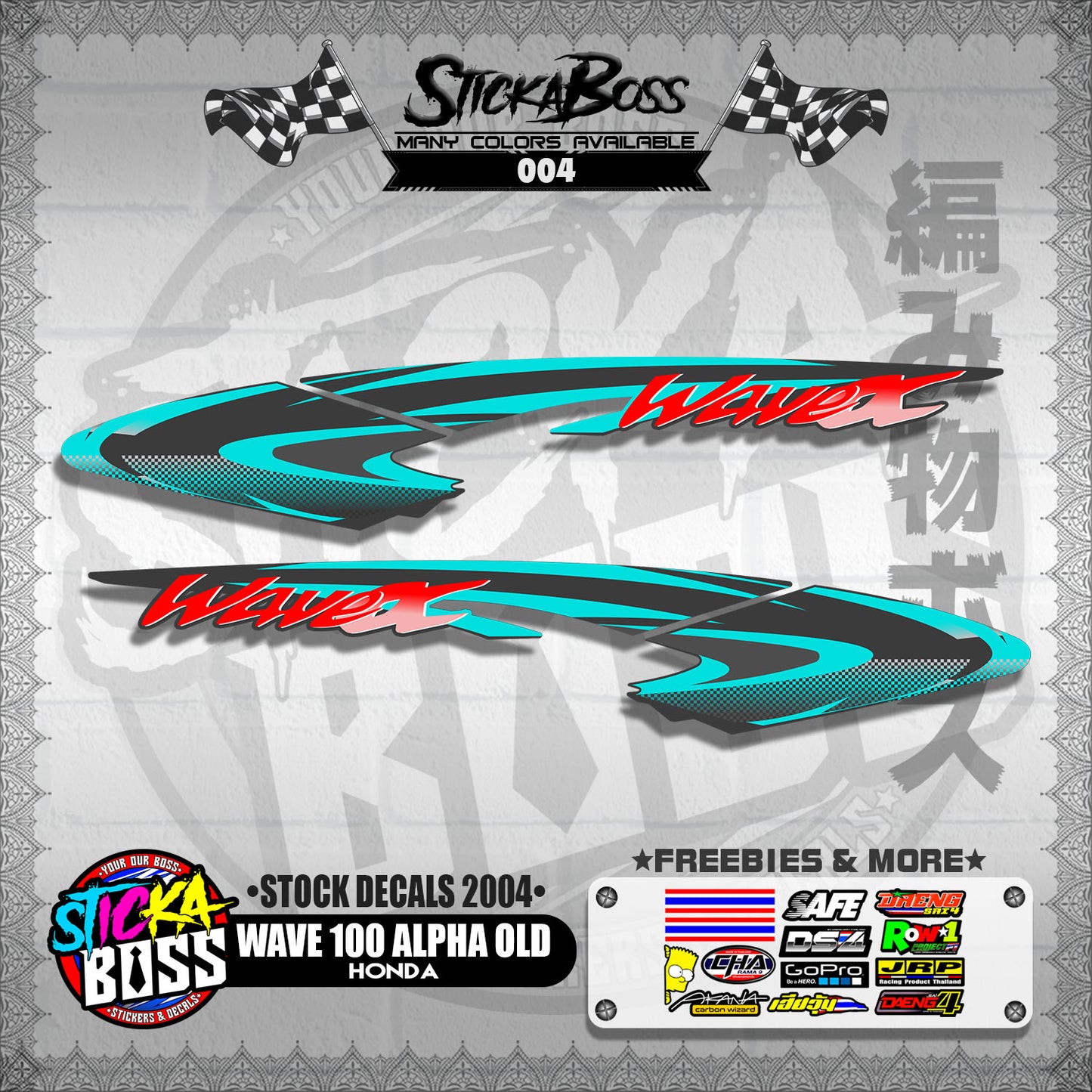 WAVE 100 ALPHA OLD ( STOCK DECALS 2004 )【WITH FREEBIES】