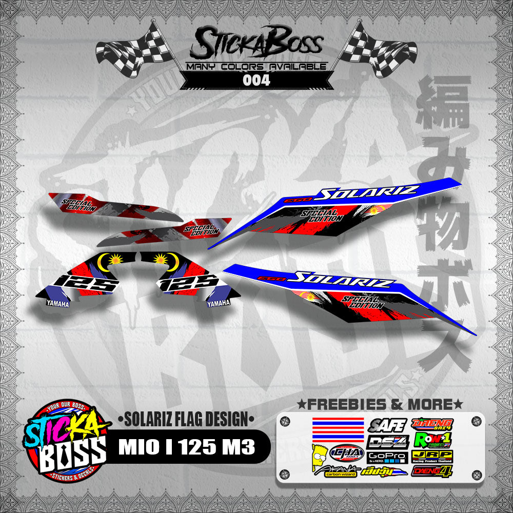 MIO I 125 M3 MALAYSIAN DECALS ( SOLARIZ FLAG DESIGN )【WITH FREEBIES】