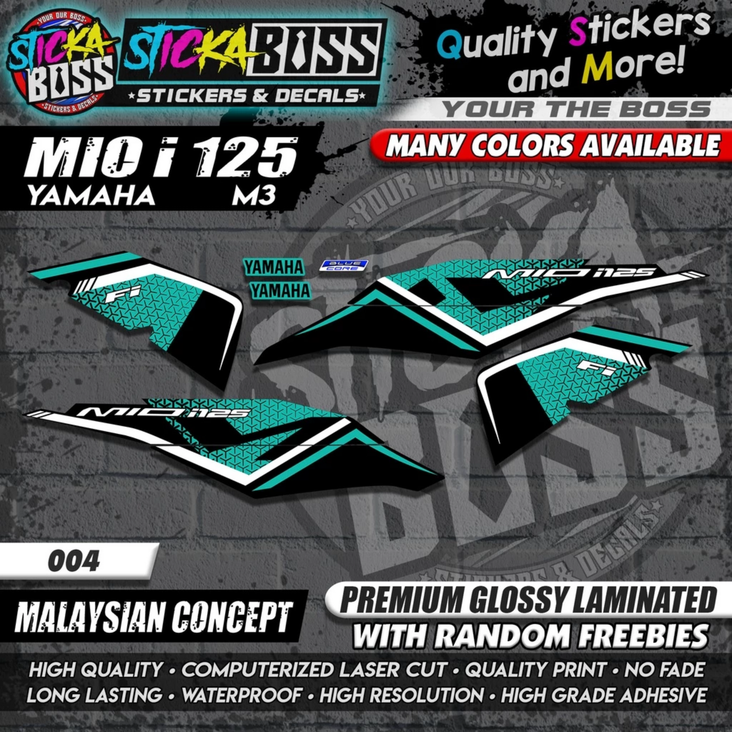 Mio i 125 Stock Decals M3 (Malaysian Concept)【WITH FREEBIES】