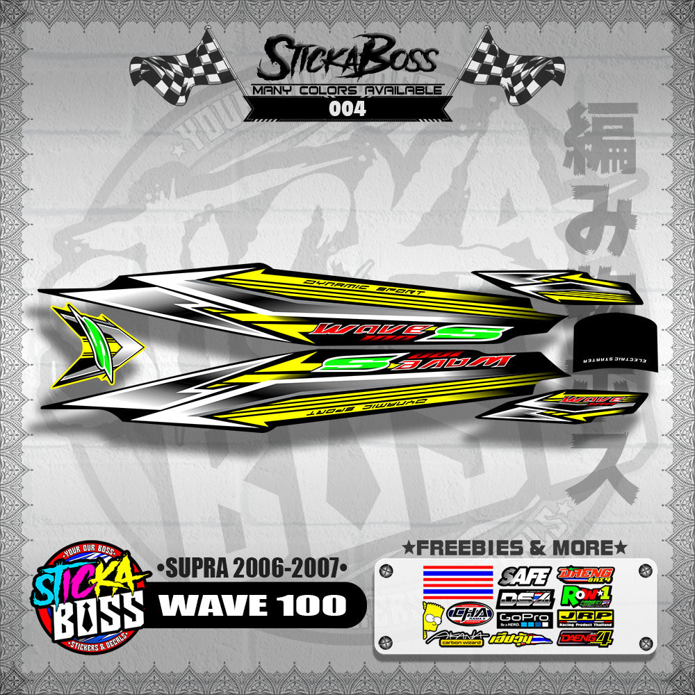 WAVE 100 DECALS ( SUPRA 2006-2007 )【WITH FREEBIES】