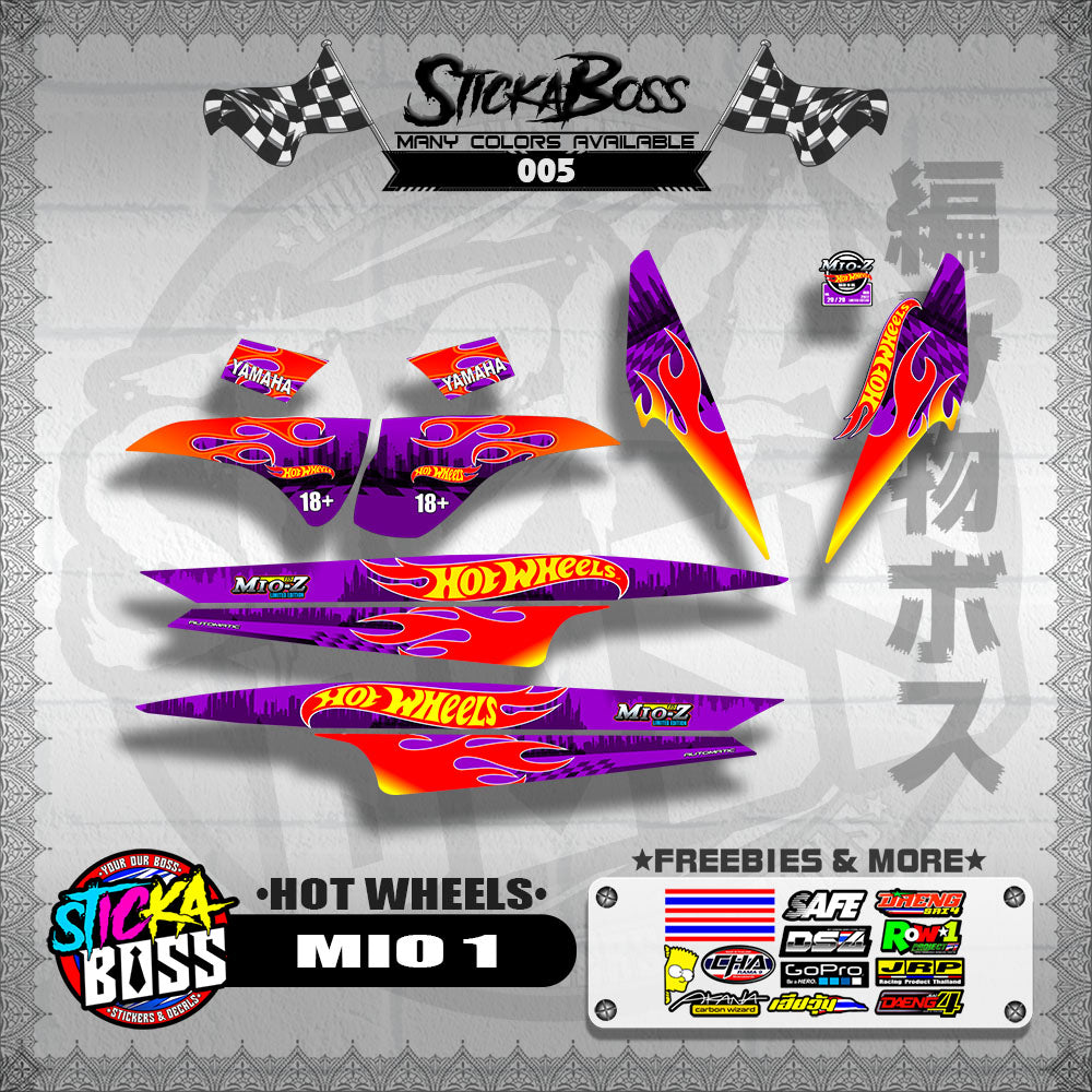 MIO 1 STICKER DECALS ( NEW HOTWHEELS INSPIRED )【WITH FREEBIES】