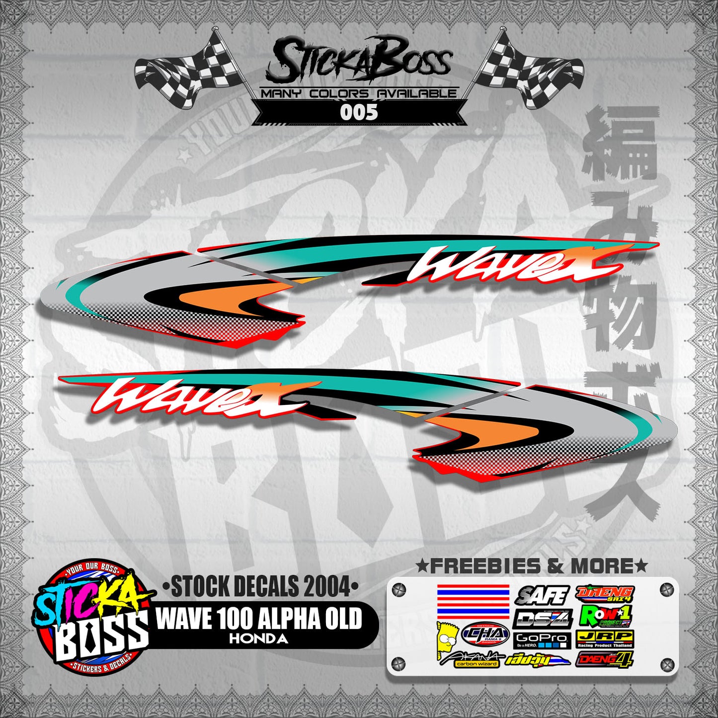 WAVE 100 ALPHA OLD ( STOCK DECALS 2004 )【WITH FREEBIES】