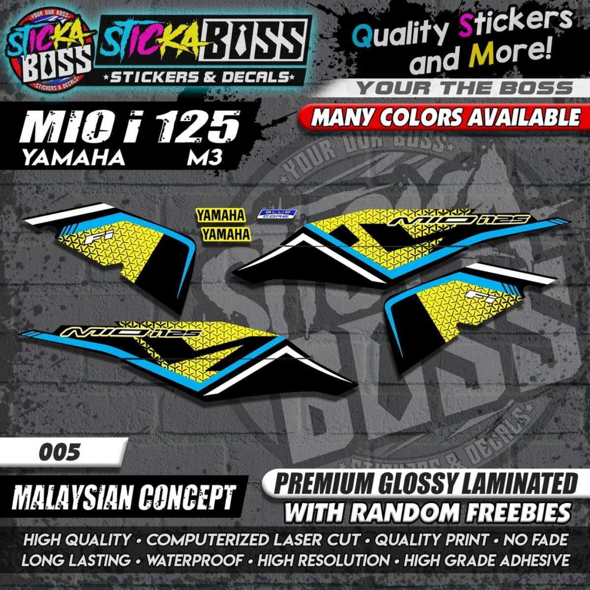 Mio i 125 Stock Decals M3 (Malaysian Concept)【WITH FREEBIES】