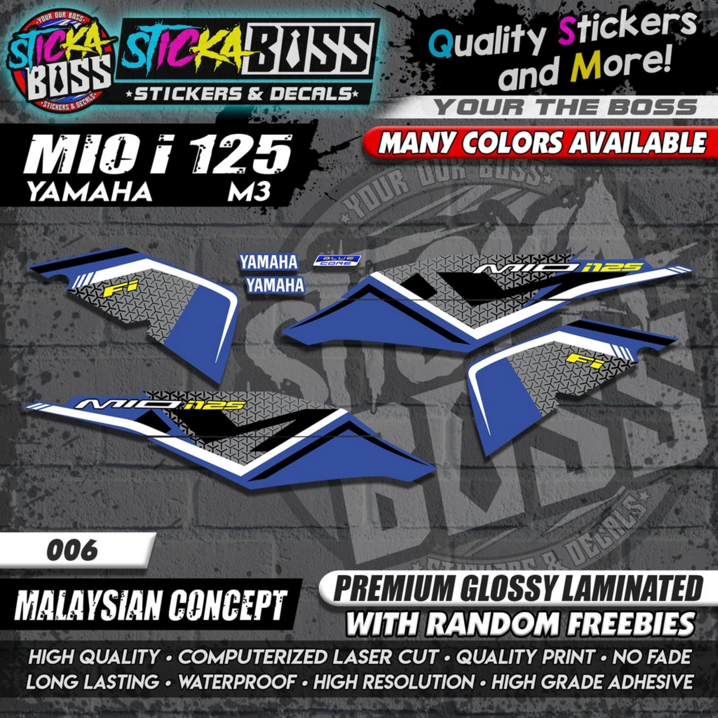 Mio i 125 Stock Decals M3 (Malaysian Concept)【WITH FREEBIES】