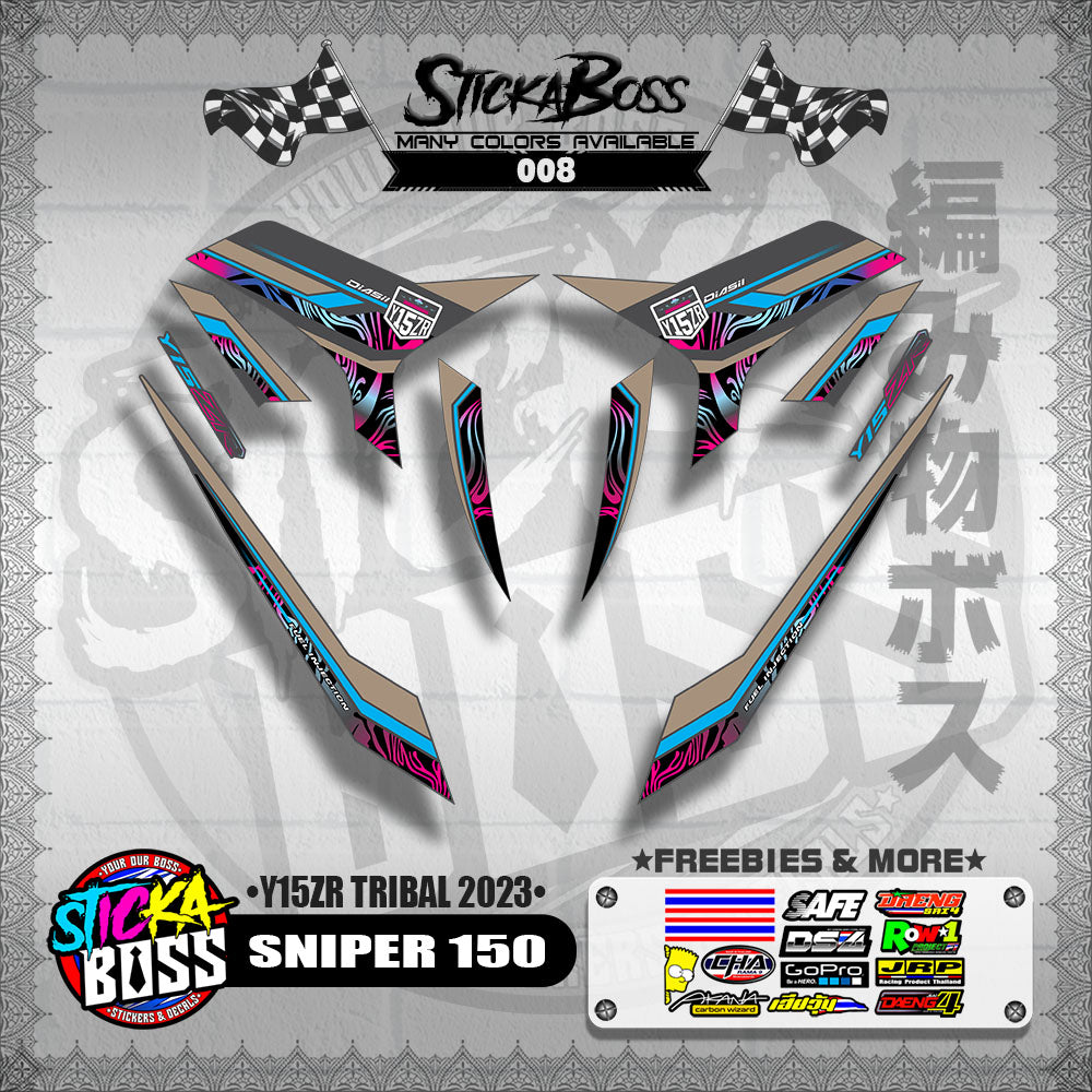 SNIPER 150 DECALS ( Y15ZR TRIBAL 2023 )【WITH FREEBIES】