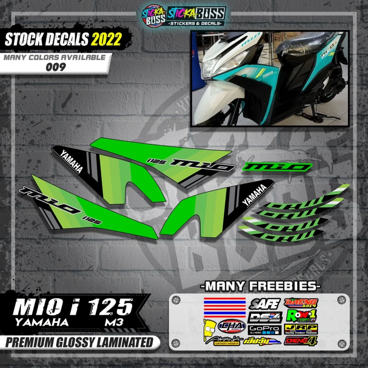MIO I 125 M3 STOCK DECALS ( 2022 DESIGN )【WITH FREEBIES】