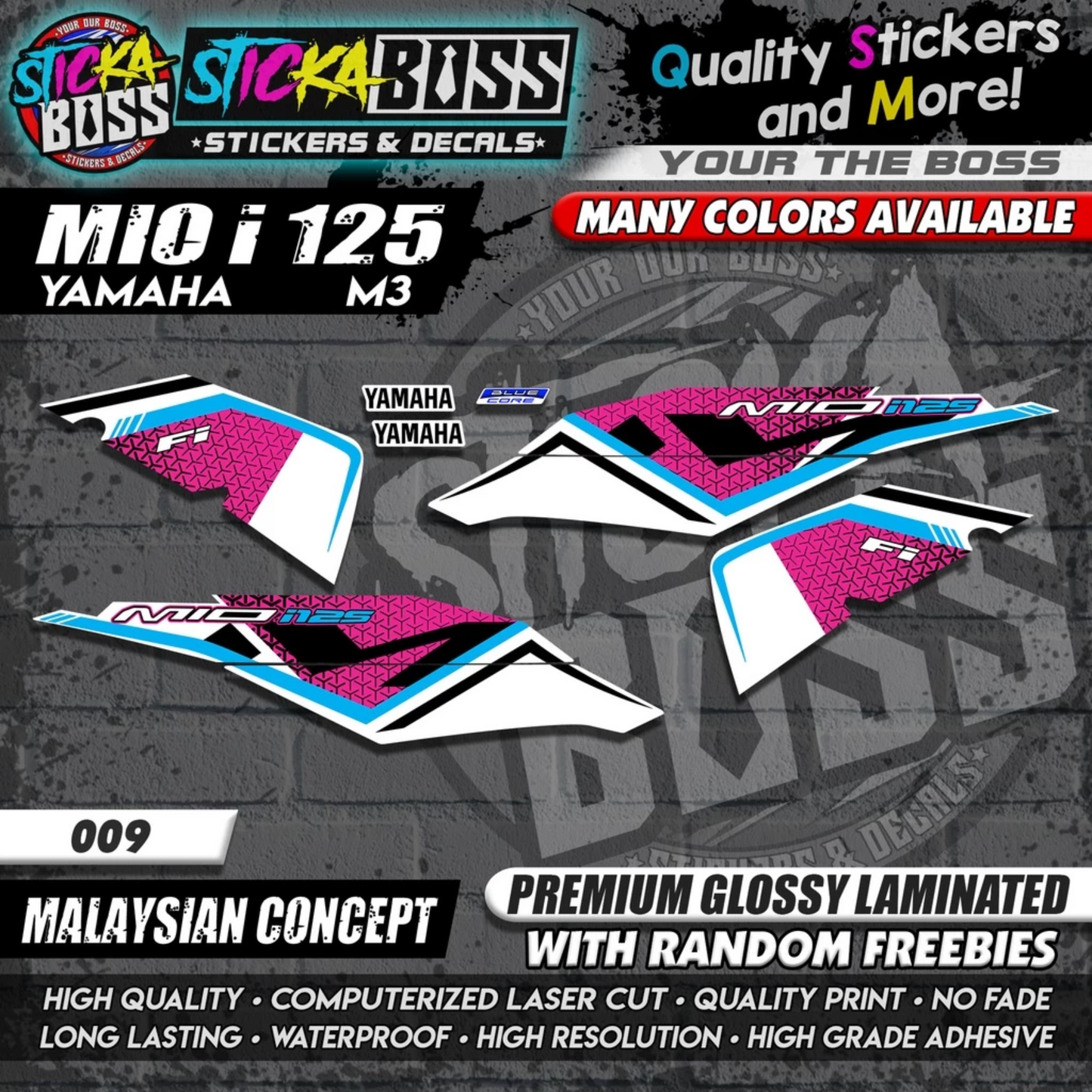 Mio i 125 Stock Decals M3 (Malaysian Concept)【WITH FREEBIES】
