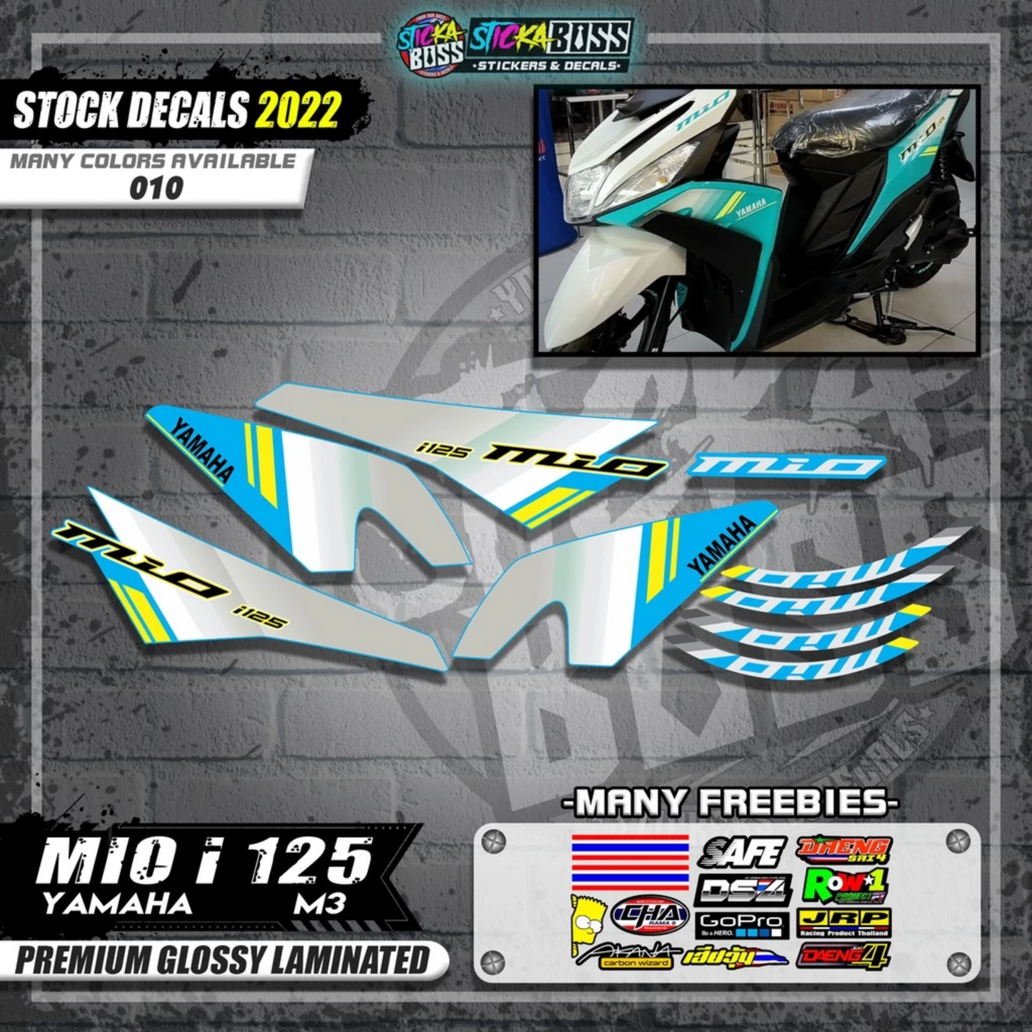 MIO I 125 M3 STOCK DECALS ( 2022 DESIGN )【WITH FREEBIES】