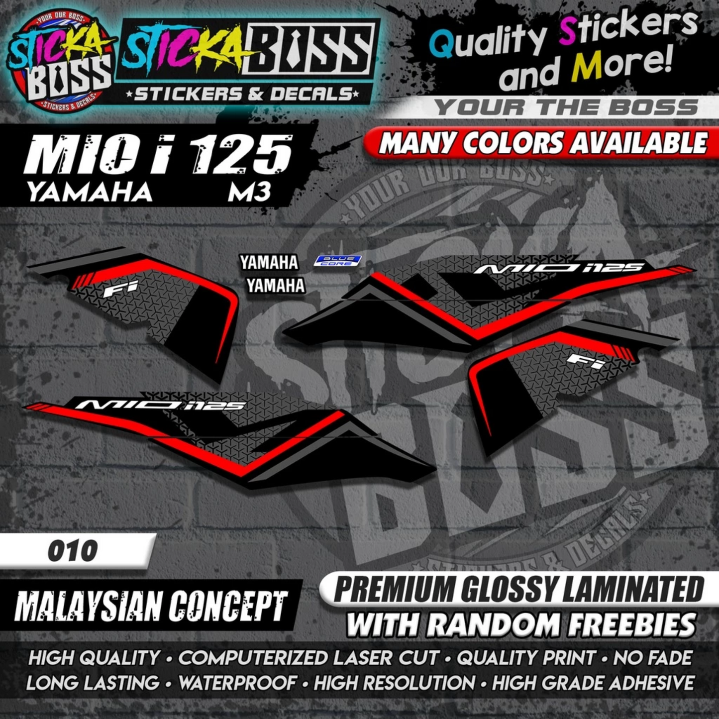 Mio i 125 Stock Decals M3 (Malaysian Concept)【WITH FREEBIES】