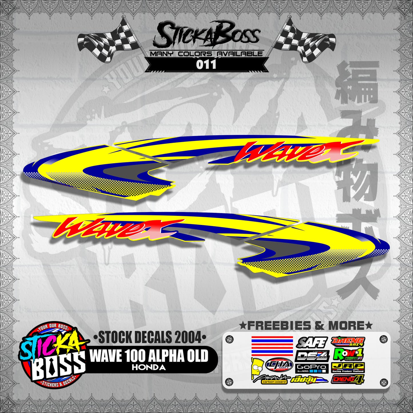 WAVE 100 ALPHA OLD ( STOCK DECALS 2004 )【WITH FREEBIES】