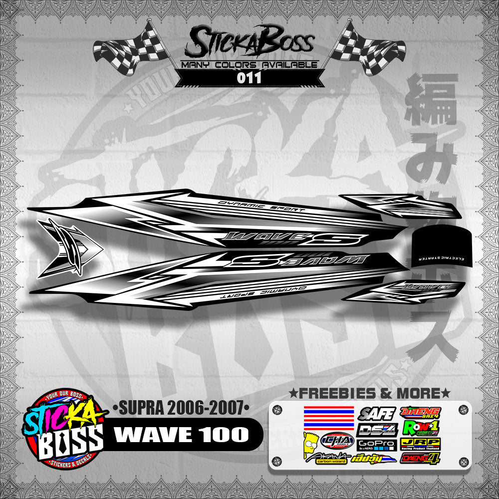 WAVE 100 DECALS ( SUPRA 2006-2007 )【WITH FREEBIES】