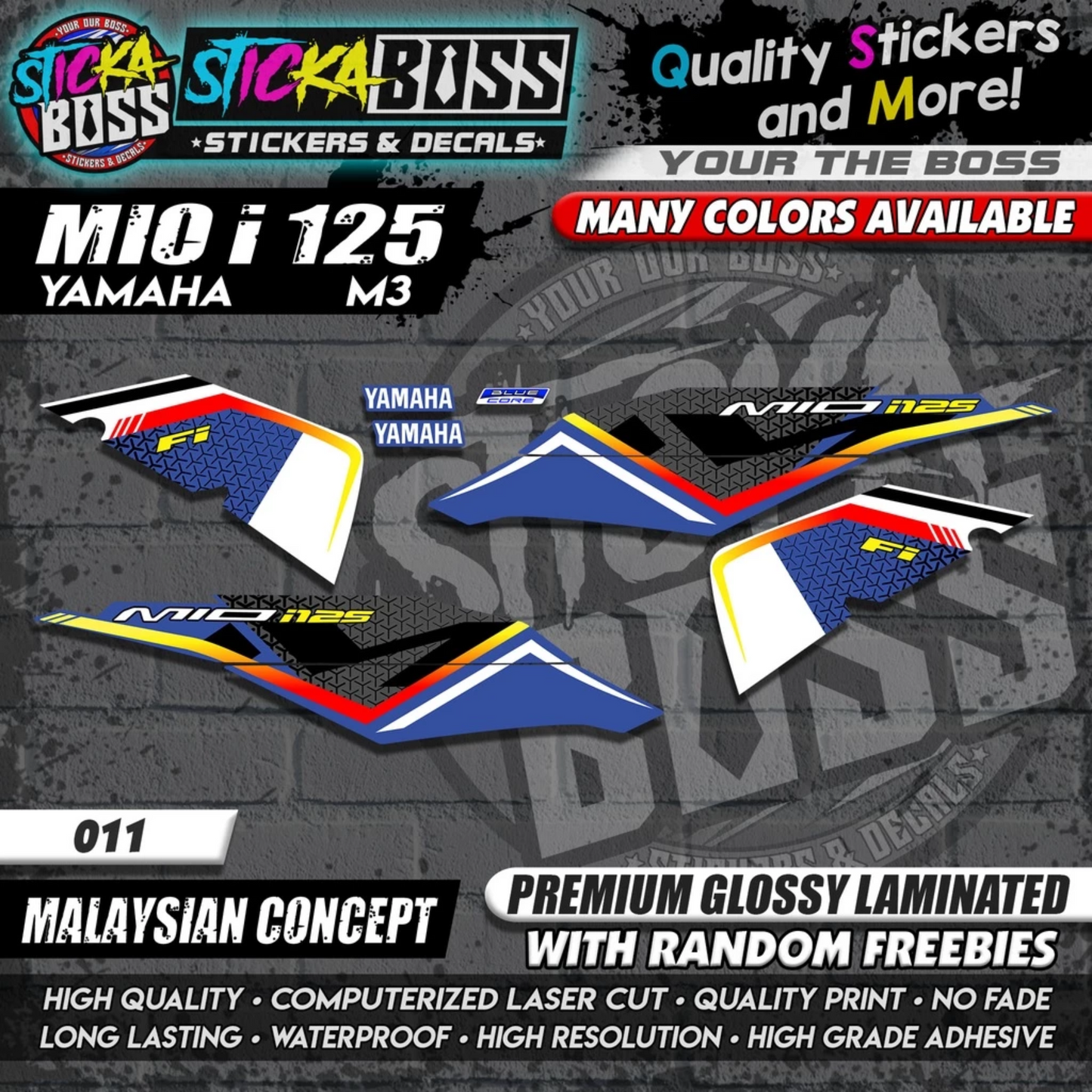 Mio i 125 Stock Decals M3 (Malaysian Concept)【WITH FREEBIES】