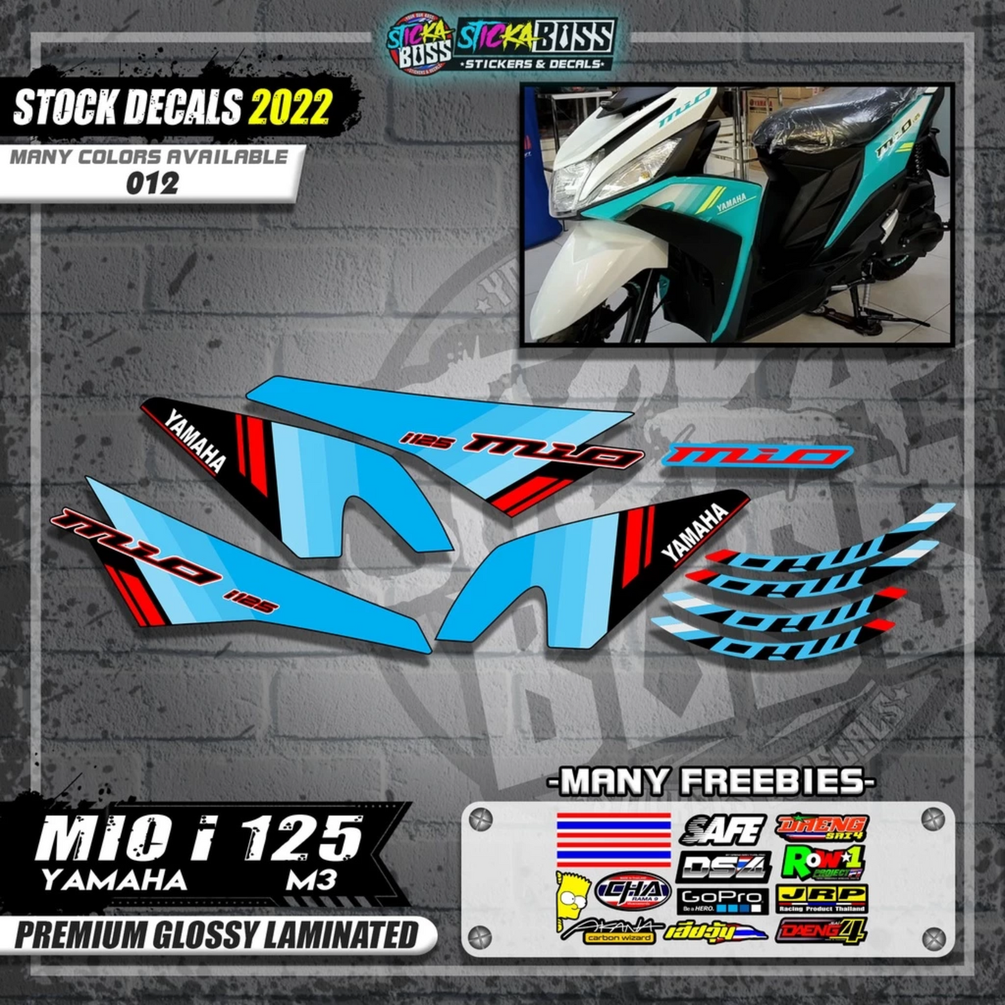 MIO I 125 M3 STOCK DECALS ( 2022 DESIGN )【WITH FREEBIES】