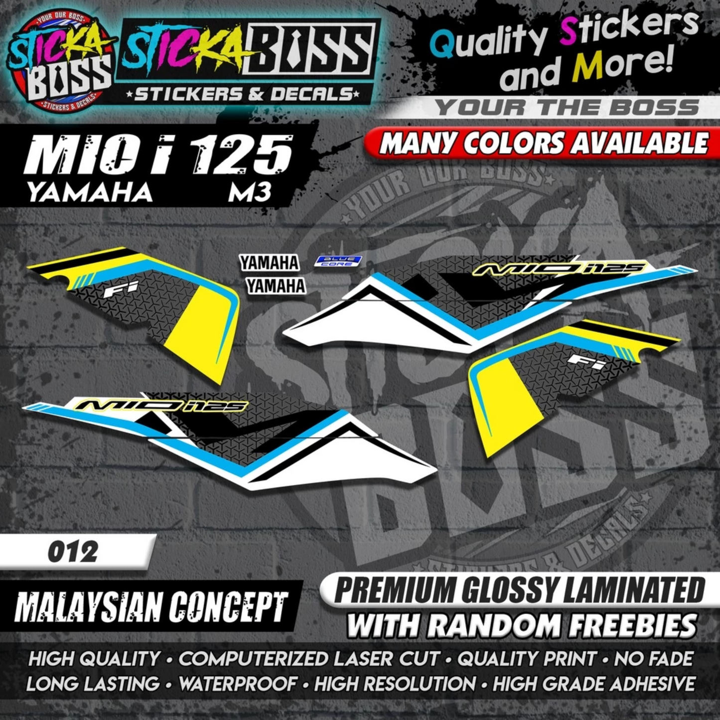 Mio i 125 Stock Decals M3 (Malaysian Concept)【WITH FREEBIES】