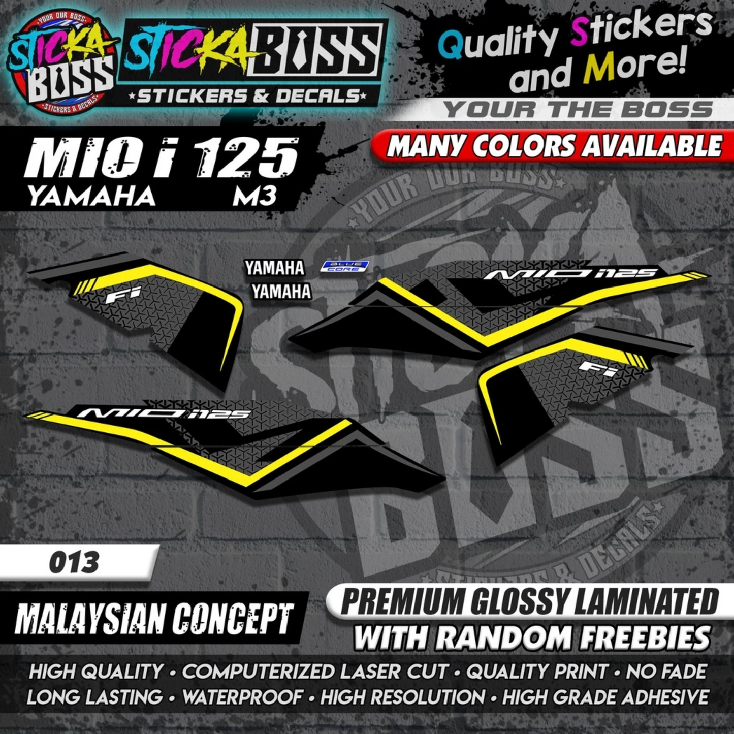 Mio i 125 Stock Decals M3 (Malaysian Concept)【WITH FREEBIES】