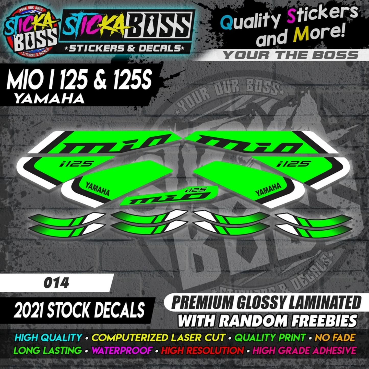 Mio i 125 & 125s (2021 Stock Decals)【PREMIUM GLOSSY LAMINATED】