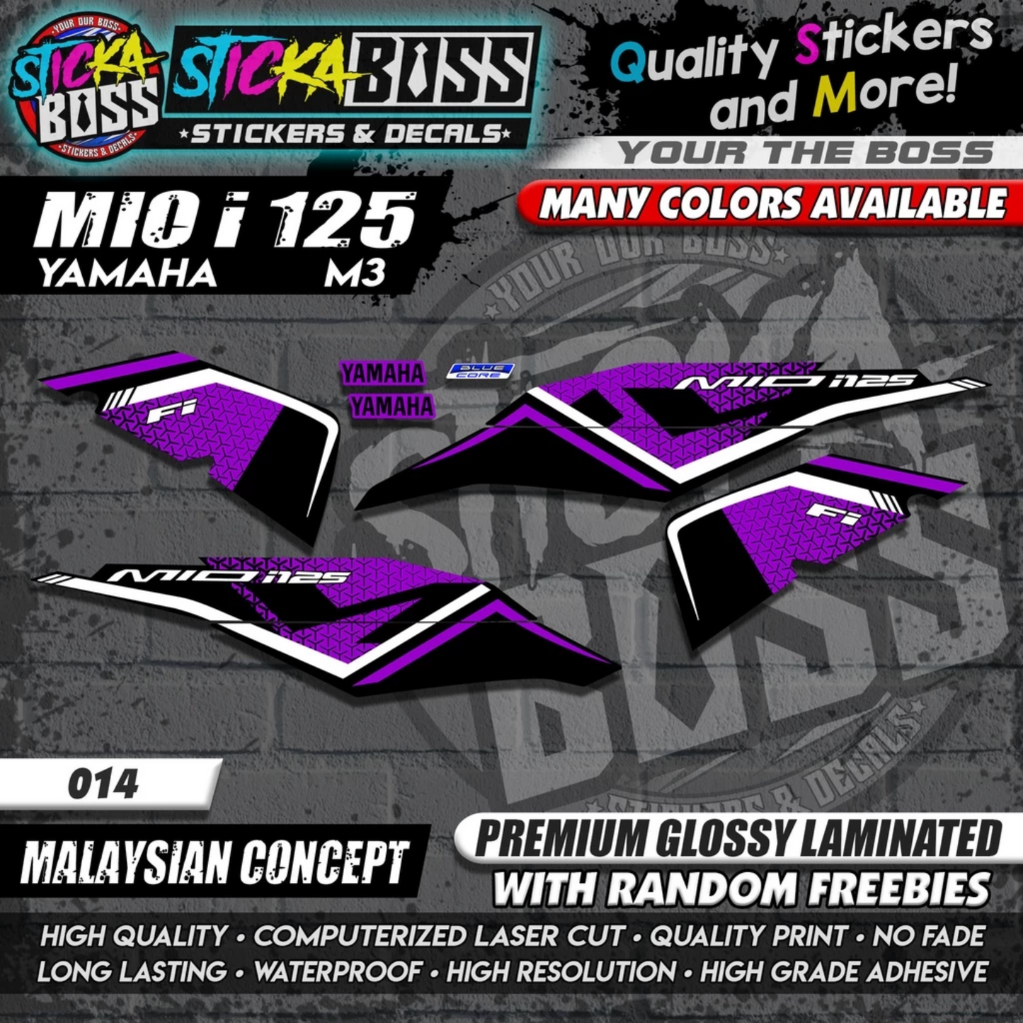 Mio i 125 Stock Decals M3 (Malaysian Concept)【WITH FREEBIES】