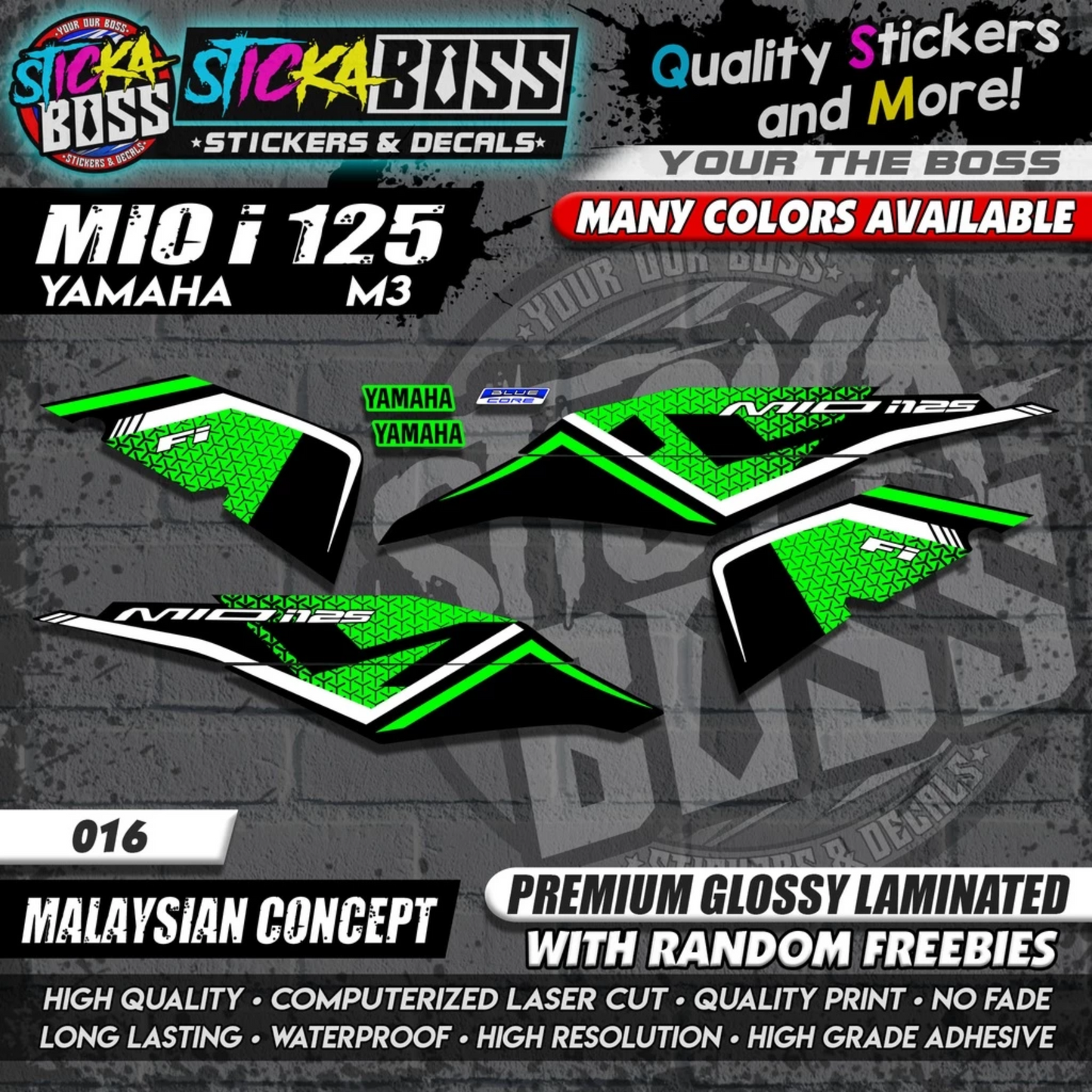 Mio i 125 Stock Decals M3 (Malaysian Concept)【WITH FREEBIES】