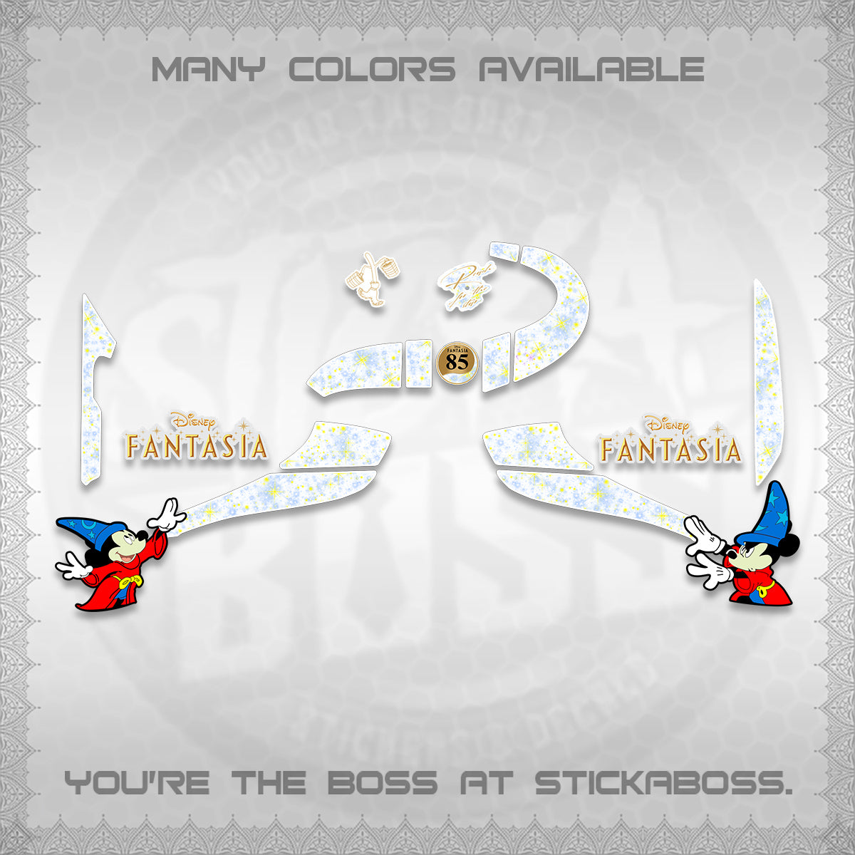 GIORNO 125 DECALS (MICKEY FANTASIA S001) STICKER DECALS BY STICKABOSS