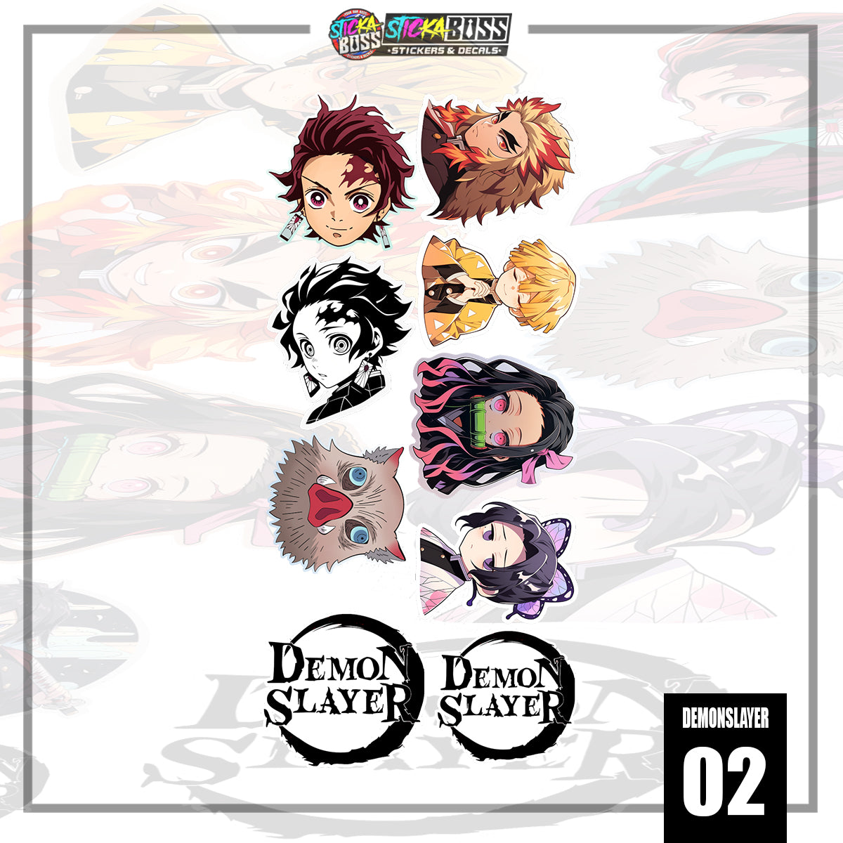 DEMONSLAYER | STICKER SET ( ANIME VINYL STICKER DECALS )【Stickaboss】