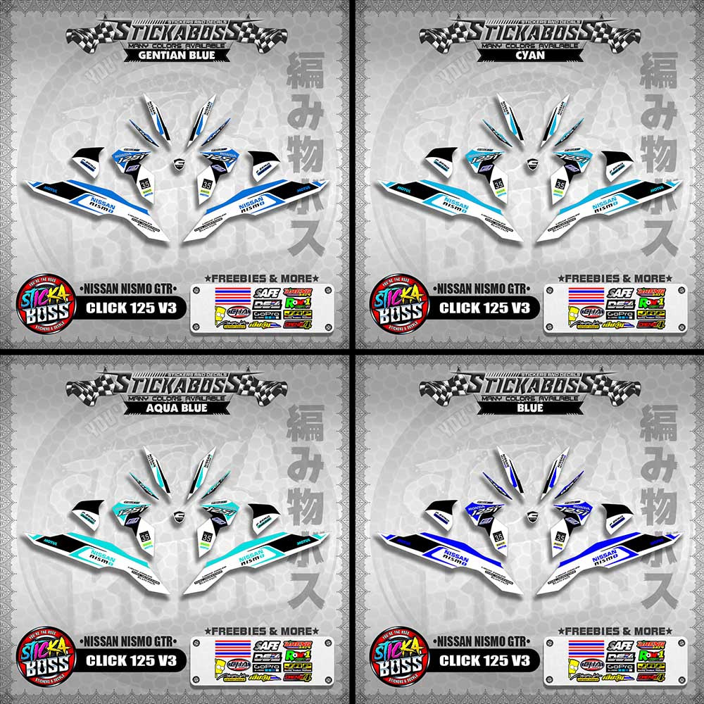CLICK 125 V3 DECALS ( NISSAN NISMO GTR )【WITH FREEBIES】
