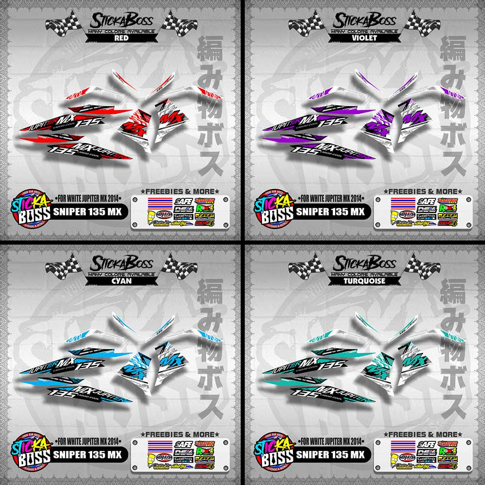 SNIPER 135 MX DECALS ( FOR WHITE JUPITER MX 2014 )【WITH FREEBIES】