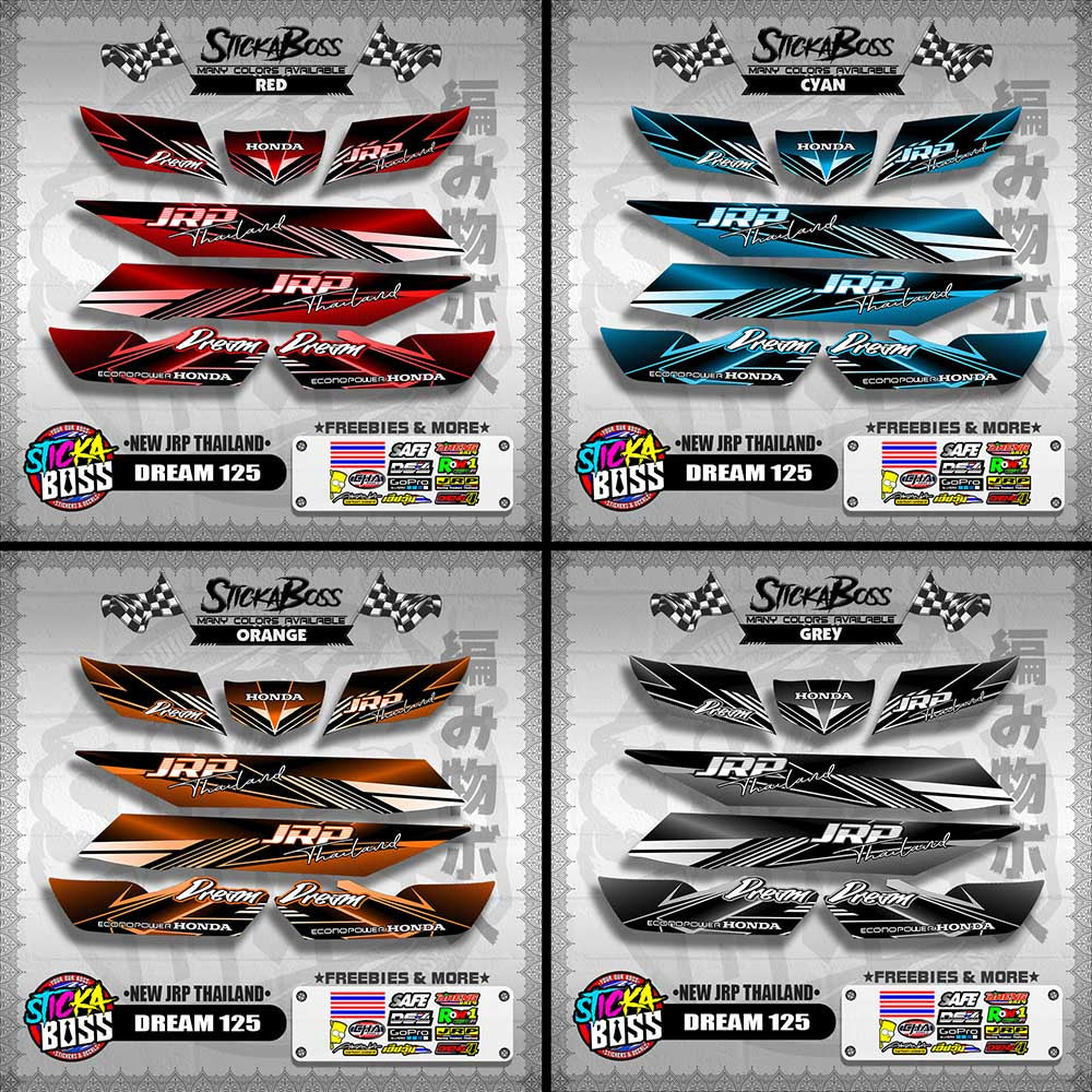 DREAM 125 DECALS ( NEW JRP THAILAND )【WITH FREEBIES】