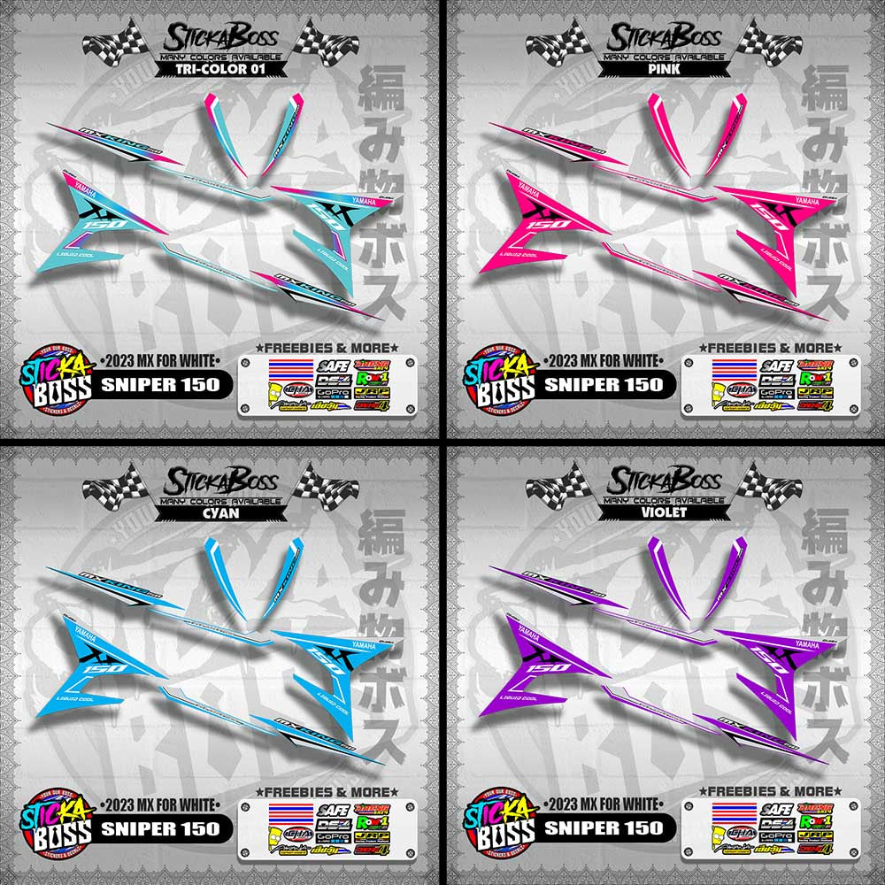 SNIPER 150 DECALS ( 2023 MX FOR WHITE )【WITH FREEBIES】