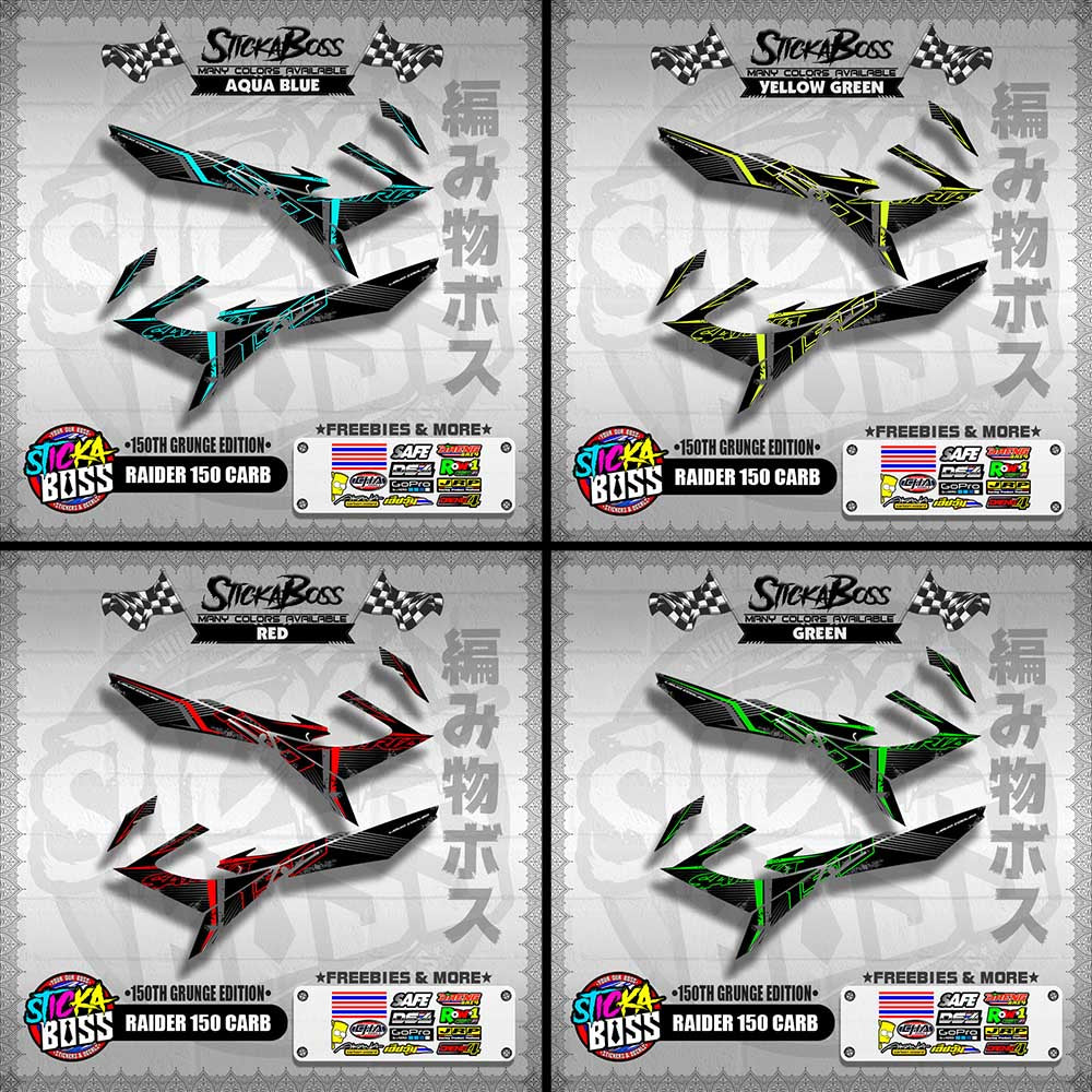 RAIDER 150 CARB DECALS ( 150TH GRUNGE EDITION )【WITH FREEBIES】
