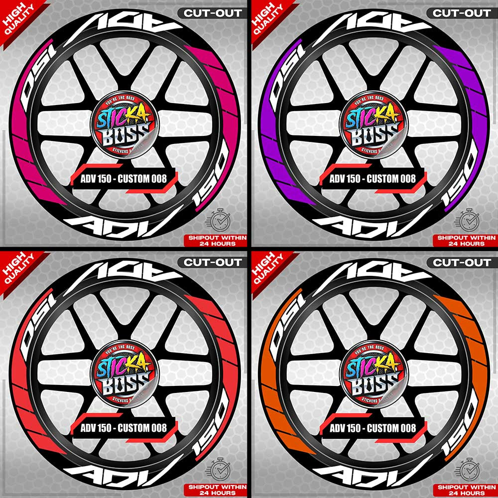 ADV 150 MAG STICKER SET ( 2 MAGS ) - CUSTOM 008 | VINYL WATERPROOF CUT-OUT DECALS
