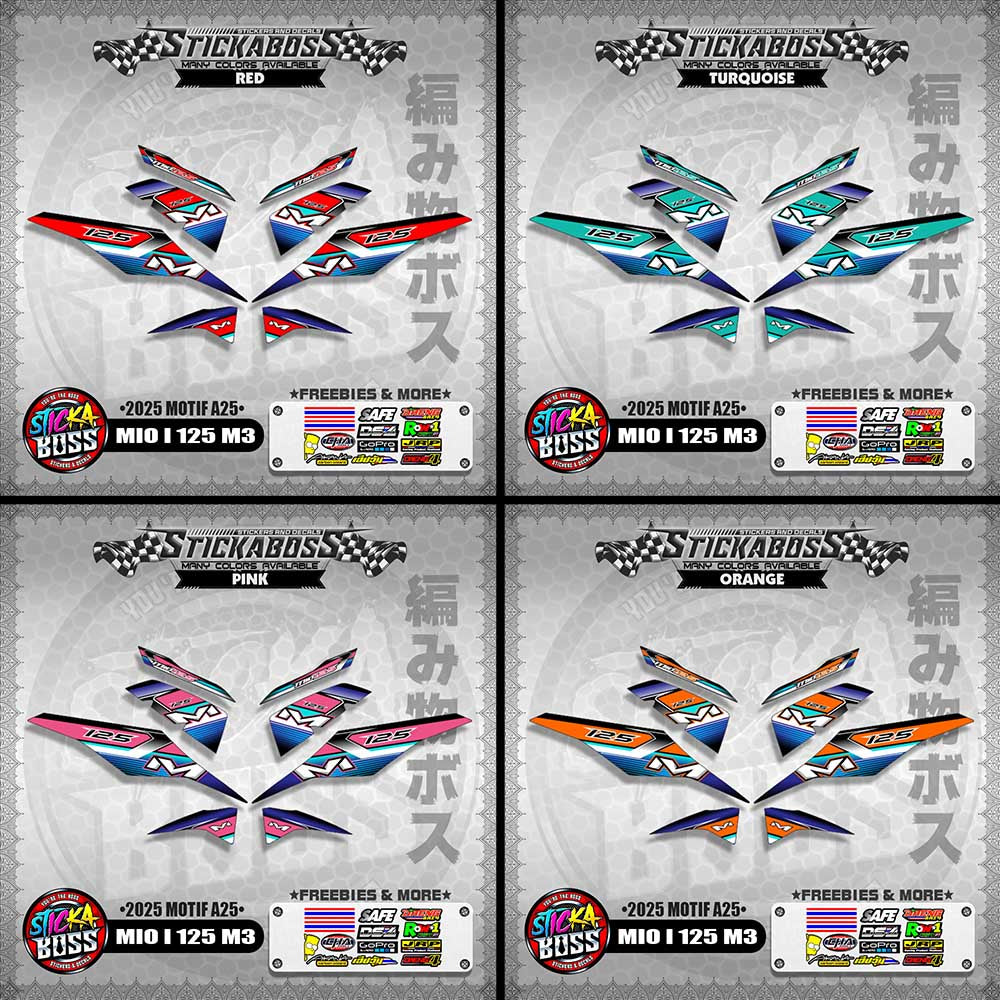 MIO I 125 M3 INDO STICKER DECALS ( 2025 MOTIF A25 )【WITH FREEBIES】