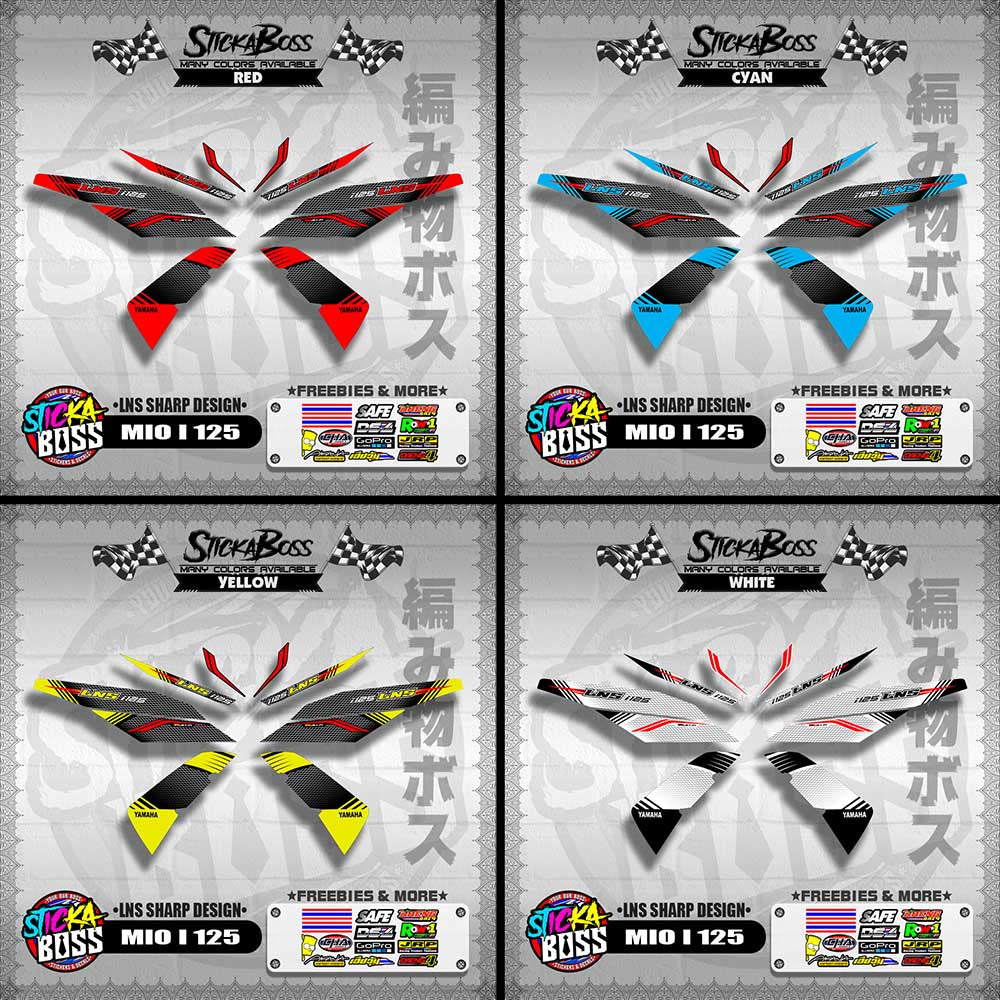 MIO I 125 DECALS ( LNS SHARP DESIGN )【WITH FREEBIES】