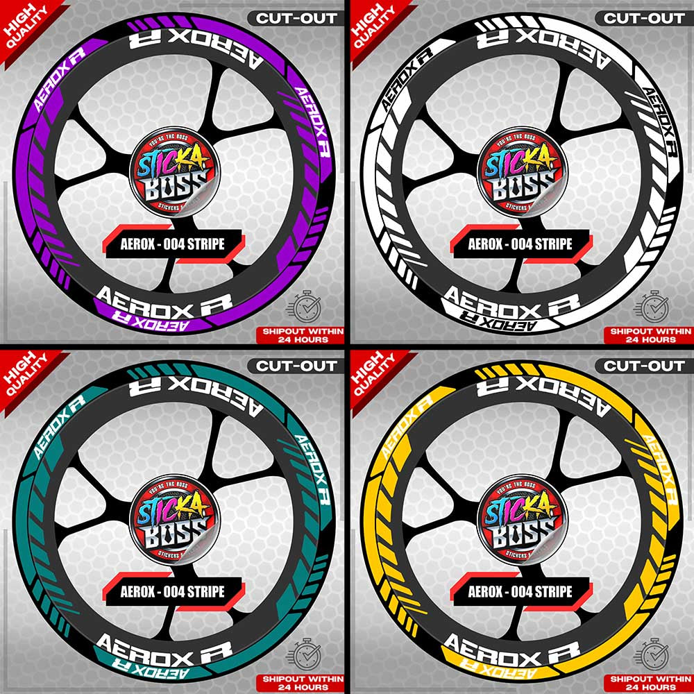 AEROX MAG STICKER SET ( 2 MAGS ) - 004 STRIPE | VINYL WATERPROOF CUT-OUT DECALS