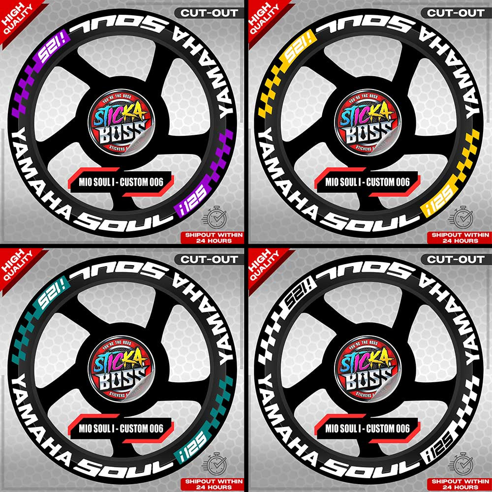 MIO SOUL I 125 MAG STICKER SET ( 2 MAGS ) - CUSTOM 006 | VINYL WATERPROOF CUT-OUT DECALS