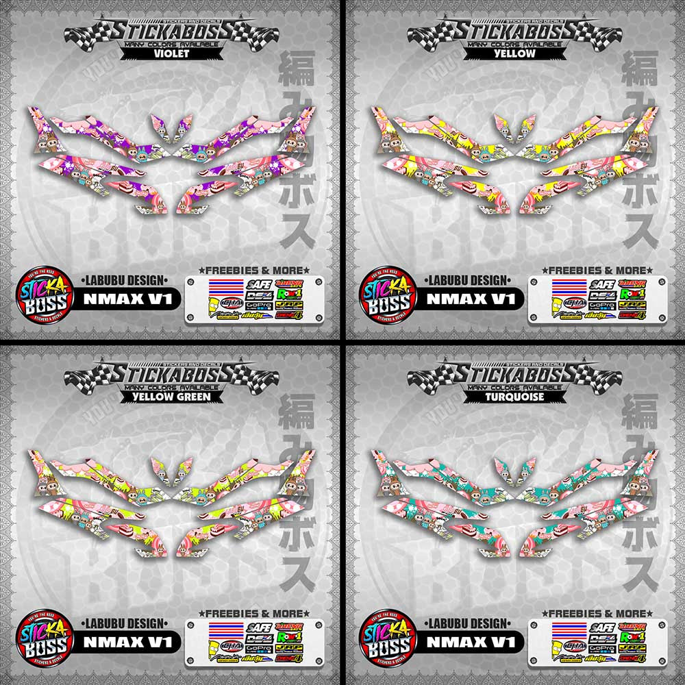 NMAX V1 STICKER DECALS ( LABUBU DESIGN )【WITH FREEBIES】
