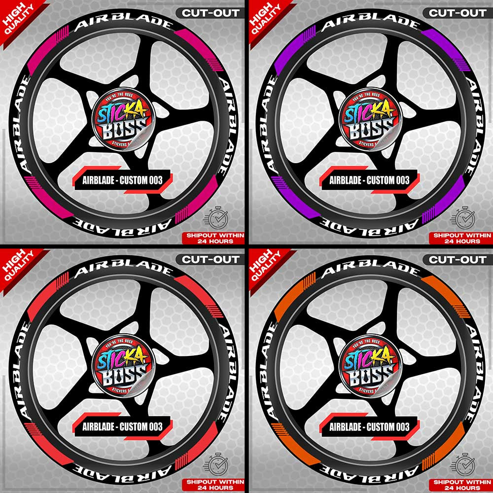 AIRBLADE 150 / 160 MAG STICKER SET ( 2 MAGS ) - CUSTOM 003 | VINYL WATERPROOF CUT-OUT DECALS