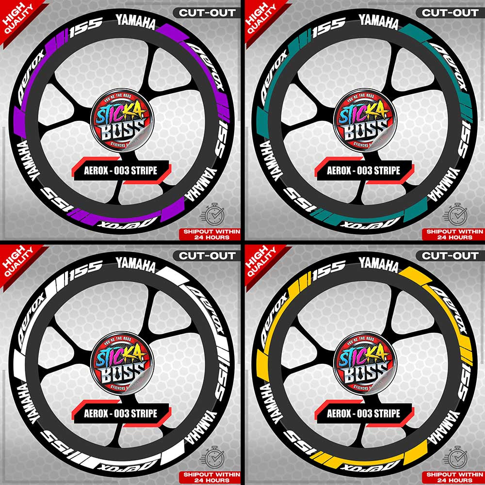 AEROX MAG STICKER SET ( 2 MAGS ) - 003 STRIPE | VINYL WATERPROOF CUT-OUT DECALS