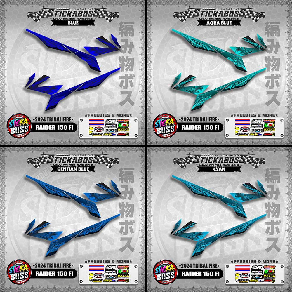 RAIDER 150 FI STICKER DECALS ( 2024 TRIBAL FIRE )【WITH FREEBIES】