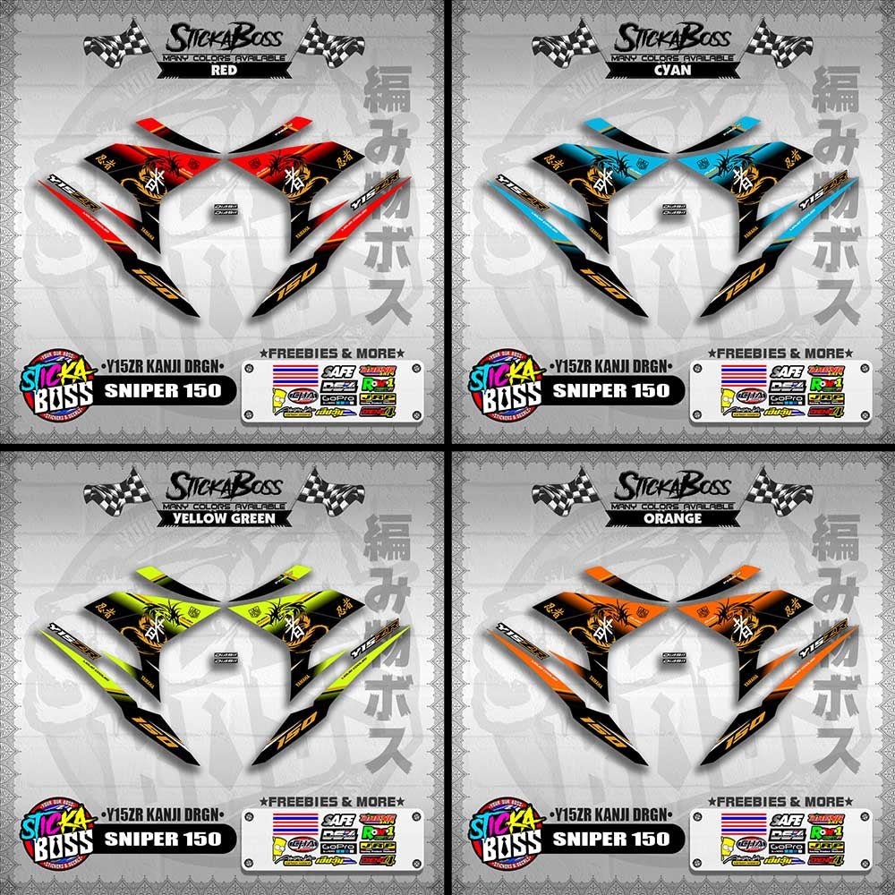 SNIPER 150 DECALS ( Y15ZR KANJI DRGN )【WITH FREEBIES】
