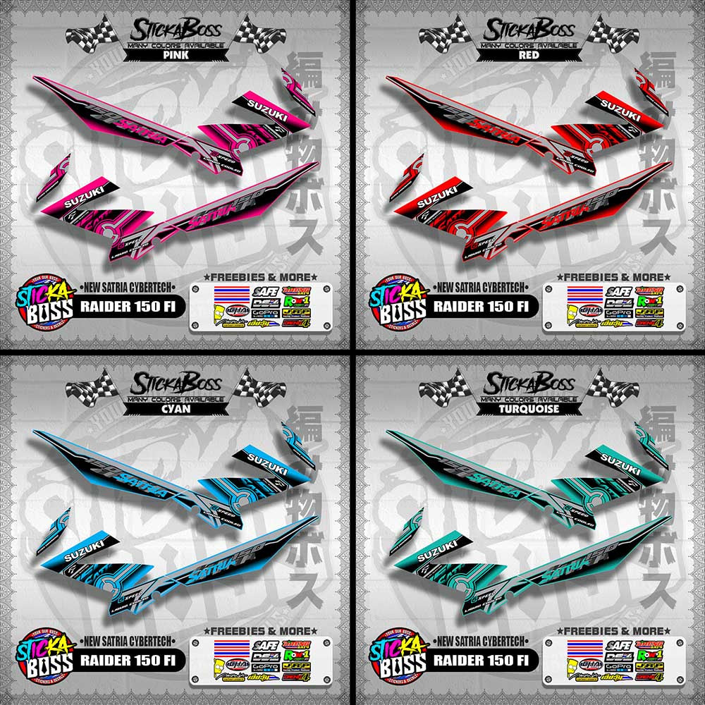 RAIDER 150 FI DECALS ( NEW SATRIA CYBERTECH )【WITH FREEBIES】