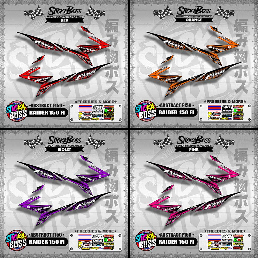 RAIDER 150 FI DECALS ( ABSTRACT F150 )【WITH FREEBIES】