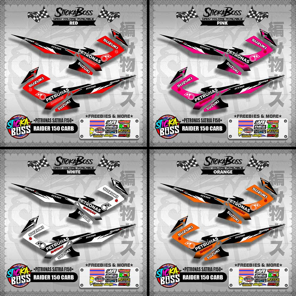 RAIDER 150 CARB DECALS ( PETRONAS SATRIA F150 )【WITH FREEBIES】