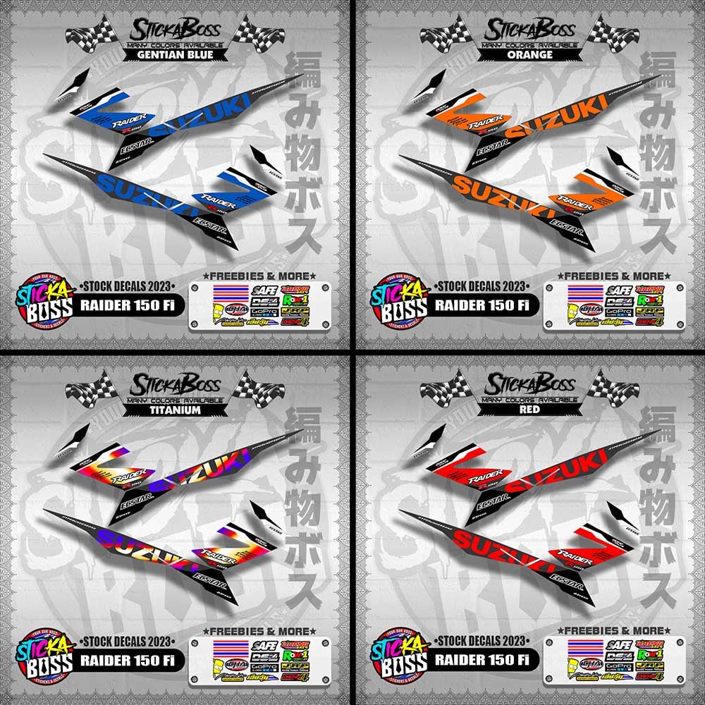 RAIDER 150 Fi ( STOCK DECALS 2023 )【WITH FREEBIES】