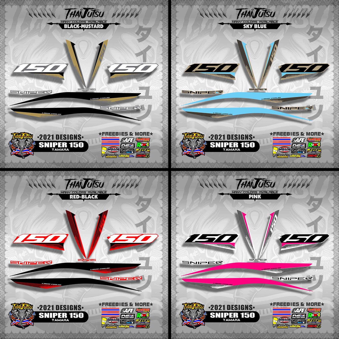 SNIPER 150 DECALS ( 2021 DESIGNS )【WITH FREEBIES】