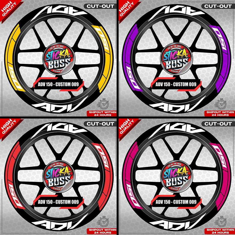 ADV 150 MAG STICKER SET ( 2 MAGS ) - CUSTOM 009 | VINYL WATERPROOF CUT-OUT DECALS