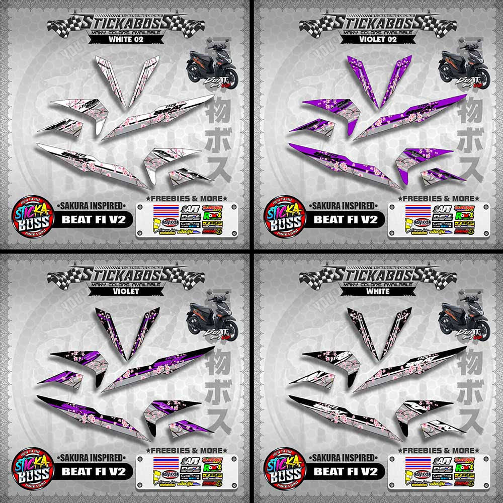 BEAT V2 STICKER DECALS ( SAKURA INSPIRED )【WITH FREEBIES】